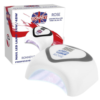 RONNEY ROSE Profesjonalna lampa do paznocki LED 24W/48W (GY-LED-035) - SREBRNA    B@Q super!